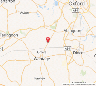 Map of East Hanney, EnglandEngland