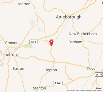 Map of East Harling, EnglandEngland