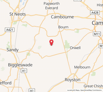 Map of East Hatley, EnglandEngland