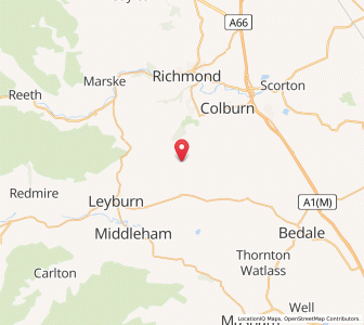 Map of East Hauxwell, EnglandEngland