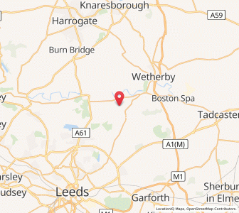 Map of East Keswick, EnglandEngland