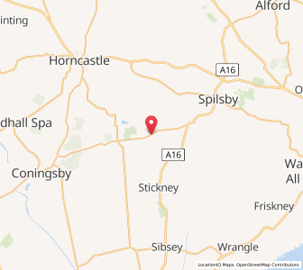 Map of East Kirkby, EnglandEngland