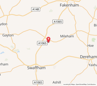 Map of East Lexham, EnglandEngland
