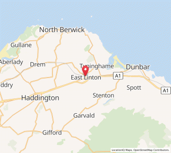 Map of East Linton, ScotlandScotland