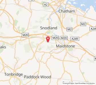 Map of East Malling, EnglandEngland