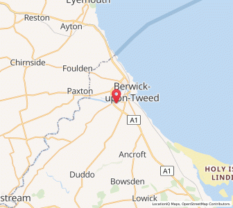 Map of East Ord, EnglandEngland