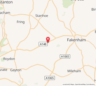 Map of East Rudham, EnglandEngland