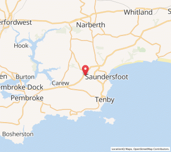 Map of East Williamston, WalesWales