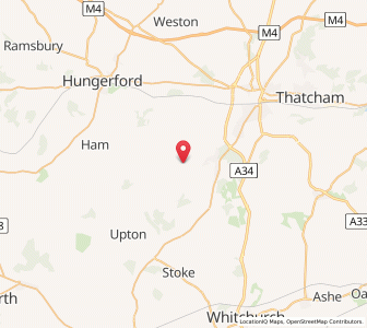 Map of East Woodhay, EnglandEngland