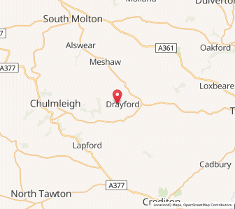 Map of East Worlington, EnglandEngland