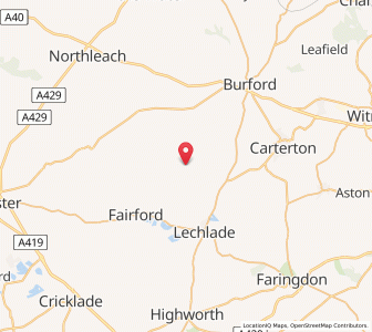 Map of Eastleach Turville, EnglandEngland