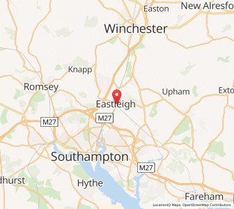 Map of Eastleigh, EnglandEngland