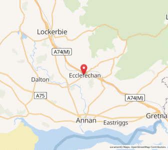 Map of Ecclefechan, ScotlandScotland