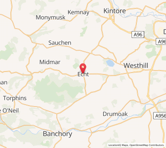 Map of Echt, ScotlandScotland