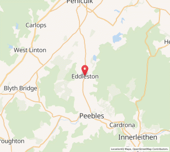 Map of Eddleston, ScotlandScotland