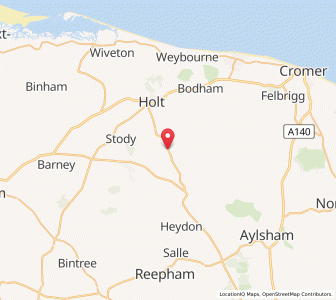 Map of Edgefield, EnglandEngland