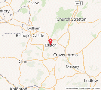 Map of Edgton, EnglandEngland