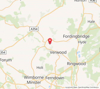 Map of Edmondsham, EnglandEngland