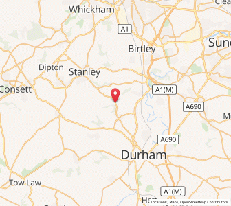 Map of Edmondsley, EnglandEngland