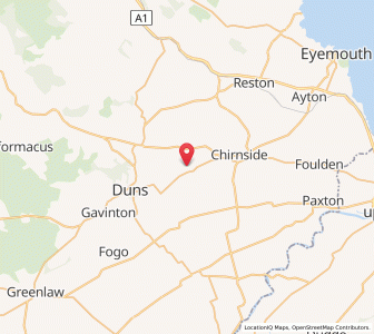 Map of Edrom, ScotlandScotland