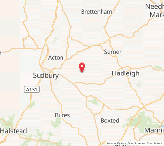 Map of Edwardstone, EnglandEngland