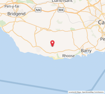 Map of Eglwys-Brewis, WalesWales