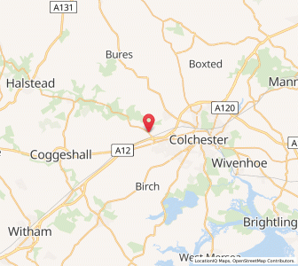 Map of Eight Ash Green, EnglandEngland