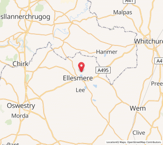 Map of Ellesmere, EnglandEngland