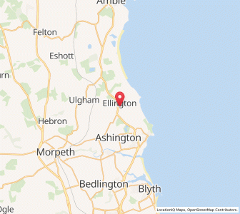 Map of Ellington, EnglandEngland