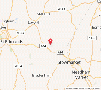 Map of Elmswell, EnglandEngland