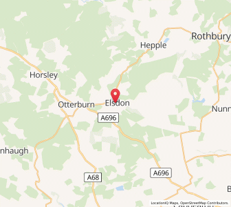 Map of Elsdon, EnglandEngland