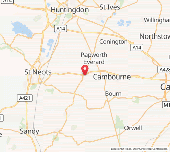 Map of Eltisley, EnglandEngland