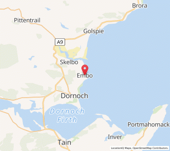 Map of Embo, ScotlandScotland