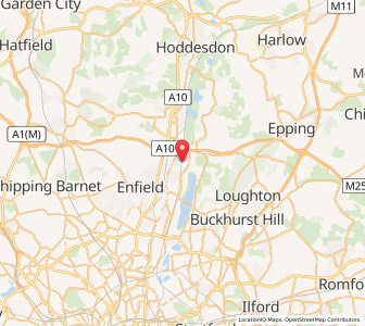 Map of Enfield Lock, EnglandEngland