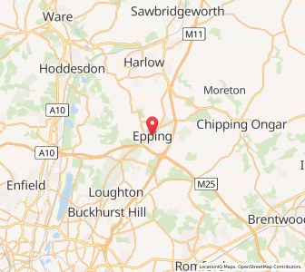 Map of Epping, EnglandEngland