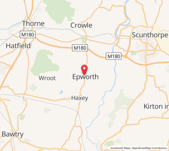 Map of Epworth, EnglandEngland