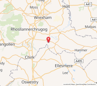 Map of Erbistock, WalesWales
