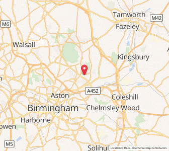Map of Erdington, EnglandEngland