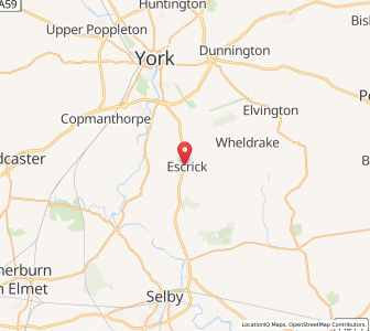 Map of Escrick, EnglandEngland