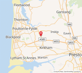 Map of Esprick, EnglandEngland