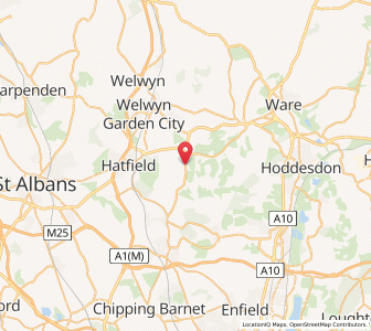 Map of Essendon, EnglandEngland