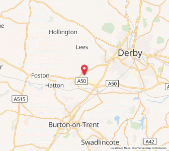 Map of Etwall, EnglandEngland