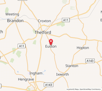 Map of Euston, EnglandEngland