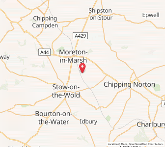 Map of Evenlode, EnglandEngland