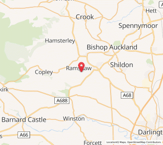 Map of Evenwood, EnglandEngland