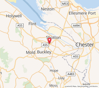 Map of Ewloe, WalesWales