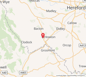 Map of Ewyas Harold, EnglandEngland