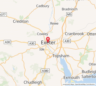 Map of Exeter, EnglandEngland