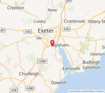 Map of Exminster, EnglandEngland