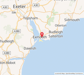 Map of Exmouth, EnglandEngland